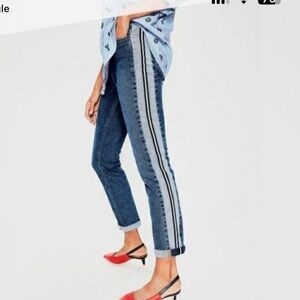 Boden Blue Jeans with Black Stripe